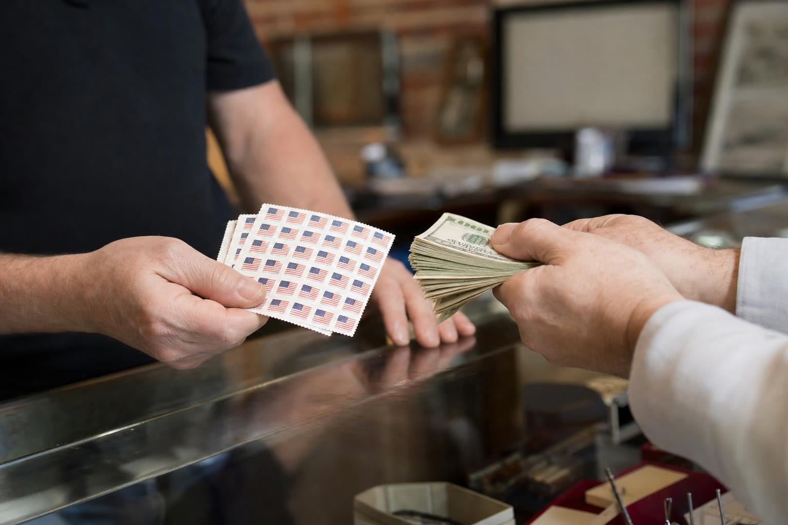 trade in forever stamps for cash near me